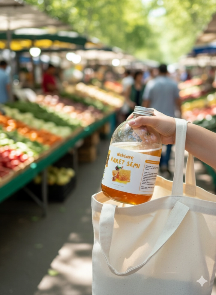 Фото продукта в руке на природе