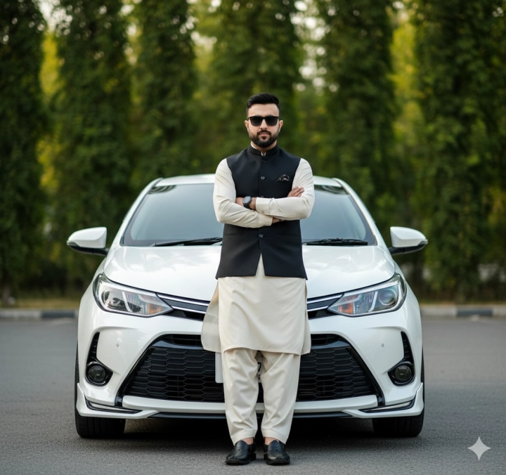Портрет у Toyota Yaris в шилвар-камиз