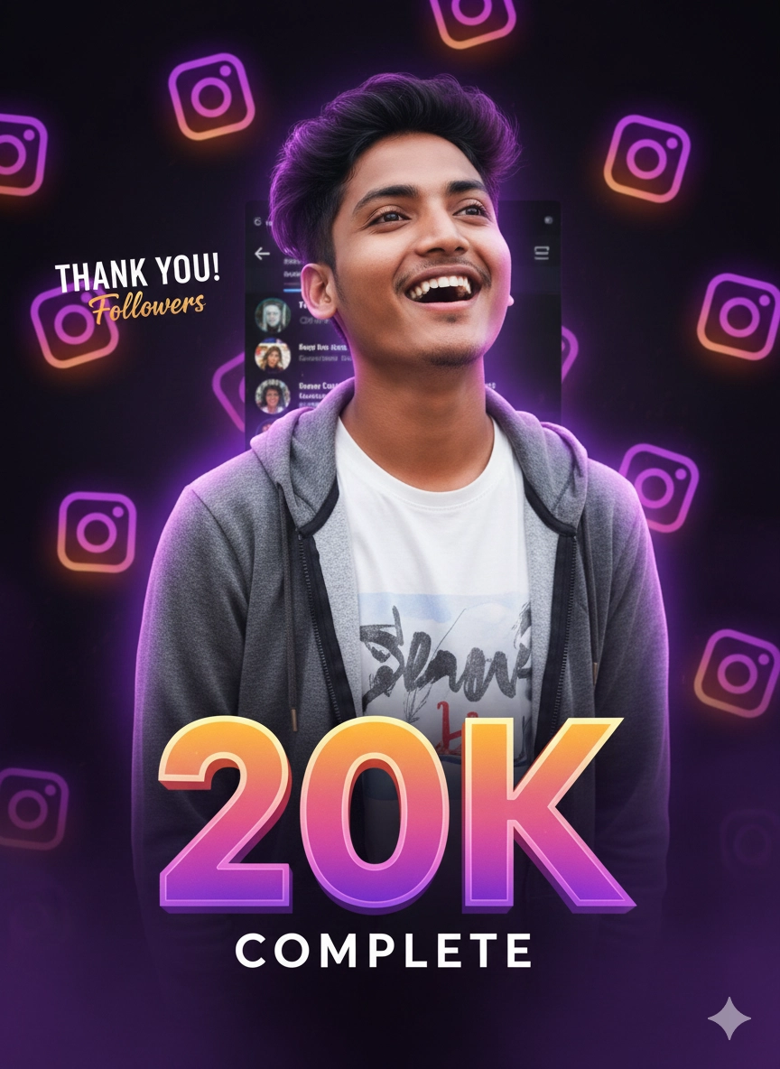 Юный исполнитель с фразами 20K и Thank You