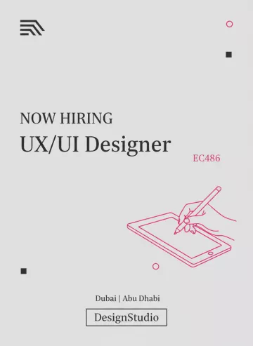 Дизайн баннера recruitment с минимализмом