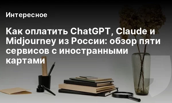 Как оплатить ChatGPT, Claude и Midjourney из России: обзор пяти сервисов с иностранными картами Как оплатить ChatGPT, Claude и Midjourney из России: обзор пяти сервисов с иностранными картами