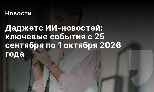 Даджетс ИИ-новостей: ключевые события с 25 сентября по 1 октября 2026 года