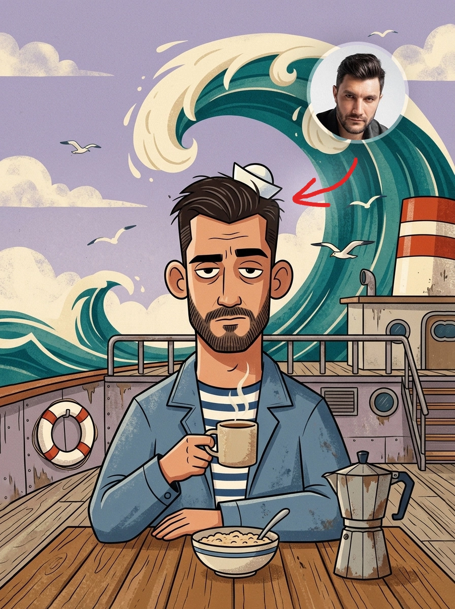 Сцена мультфильмов середины XX векаретро-иллюстрацию с геометрическими формами