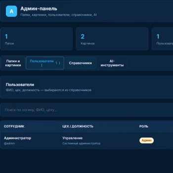 Корпоративная веб-галерея изображений